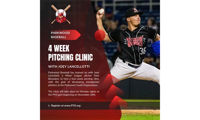 4 Week Pitching Clinic with Minor League Pitcher Joey Lancellotti 